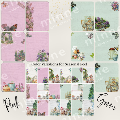 Garden Party Instagram Templates 15set 1080x1350px, 4:5｜【Canvaテンプレート】Instagram投稿に使えるテンプレート｜ガーデンパーティーシリーズ（Newサイズ4:5／15枚セット）